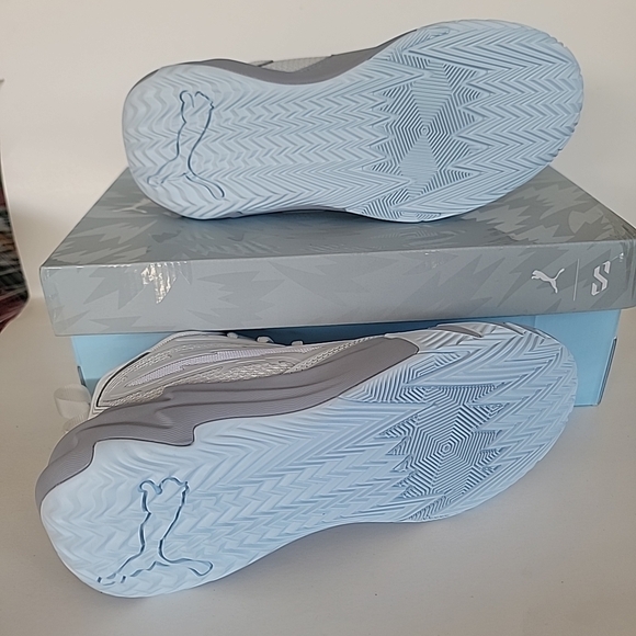 Size 5.5-Puma Scott 1 Grey Ice Jr Silver Mist-gray Fog - Picture 9 of 12